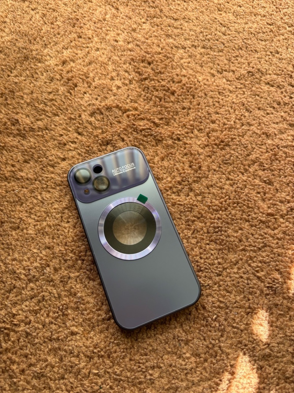 iPhone 15 Camera Ring Magnetic Phone Case and Stand- Frosted Purple